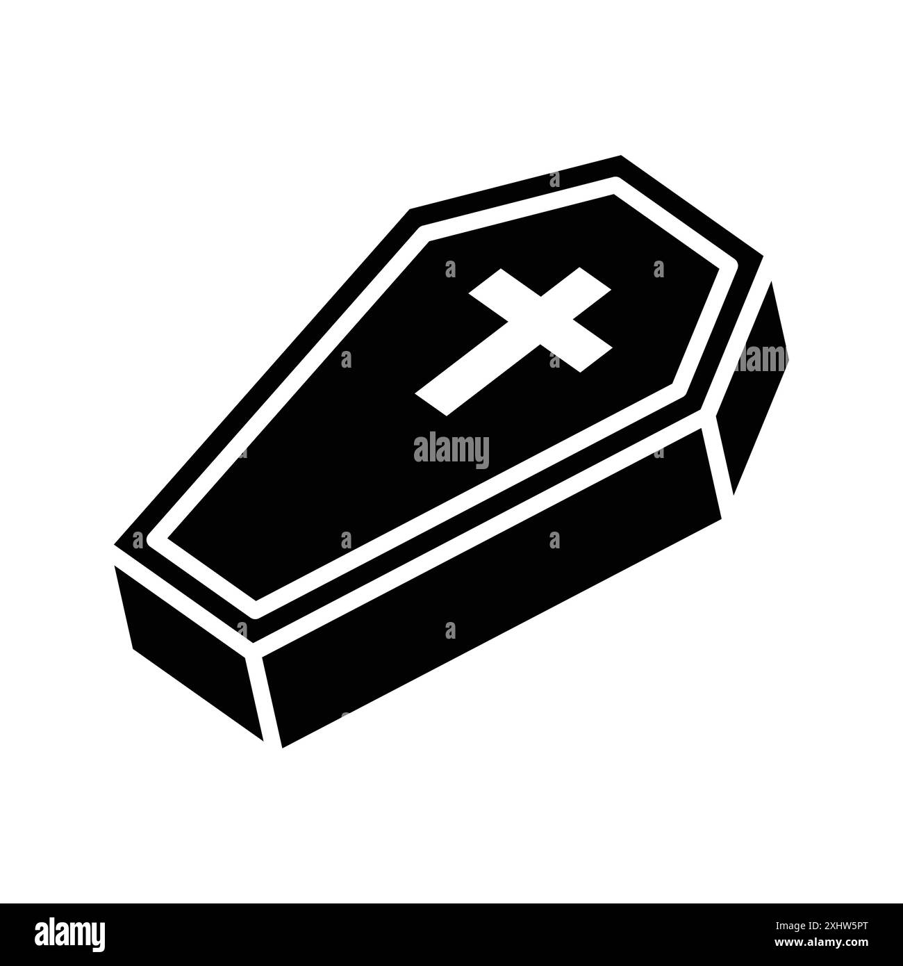 modèle de conception de vecteur d'icône de cercueil Illustration de Vecteur