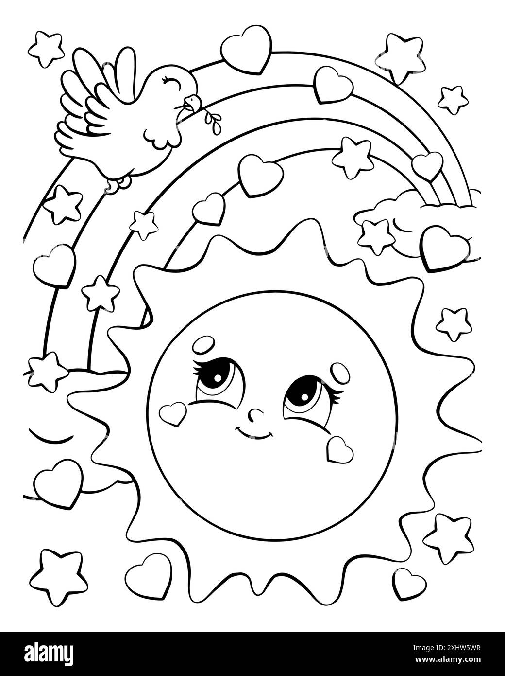 Page de livre de coloriage pour les enfants.Personnage de style dessin animé.Illustration vectorielle isolée sur fond blanc. Illustration de Vecteur