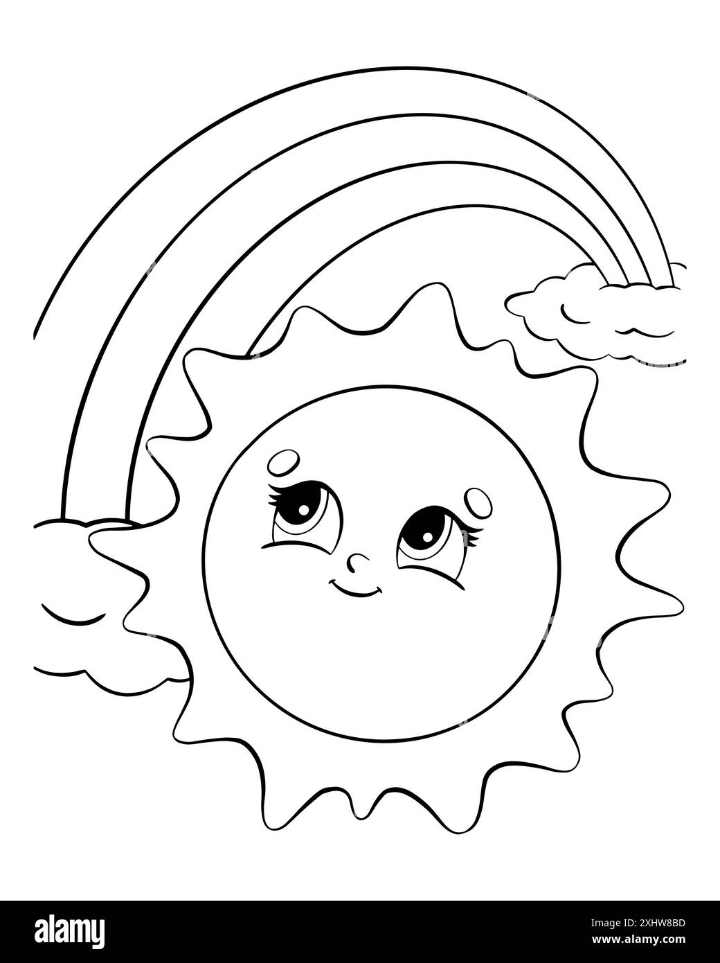 Page de livre de coloriage pour les enfants.Personnage de style dessin animé.Illustration vectorielle isolée sur fond blanc. Illustration de Vecteur