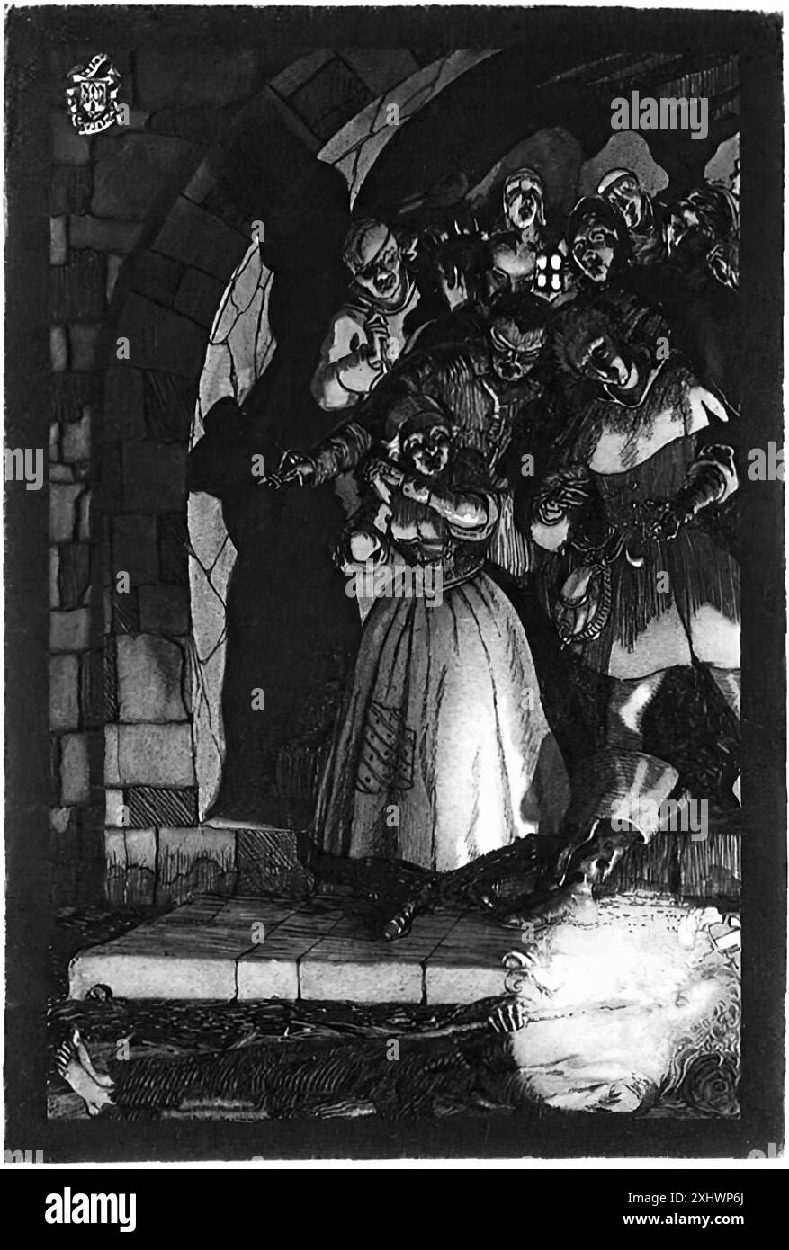 Bujados Manuel (1889-1954) la Esfera magazine Dec 1926 - Art Nouveau vintage print Banque D'Images