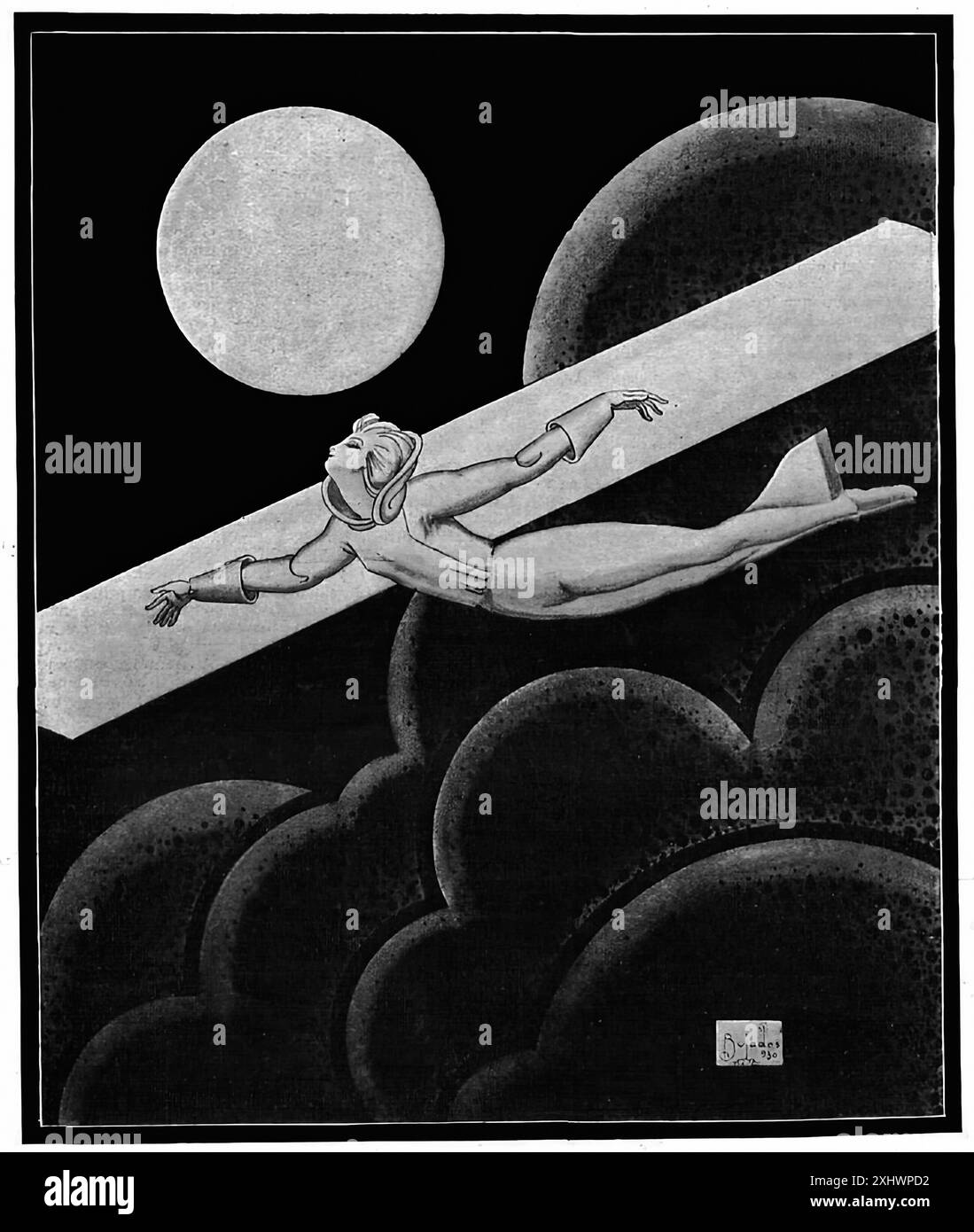 Bujados Manuel (1889-1954) la Esfera magazine août 1930 - Art Nouveau vintage print Banque D'Images