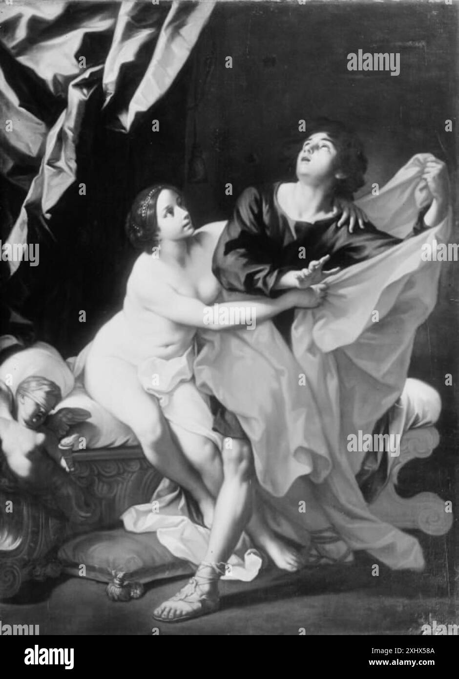 La chasteté de Joseph Cignani, Carlo 1628 - 1719 peinture Italiensrejser de Frederik IV, Frederik Weilbach, p. 130, 11370, 1933. Allgemeines Lexikon der bildenden Künstler von der Antike bis zur Gegenwart, Ulrich Thieme, vol. VI : 578 (T. Geverich : Schulkopie), 2124, 1907-1950. Italienske Billeder i Danmark, Mario Krohn, p. 76, 2586, 1910. Italienske Billeder i Danmark, Mario Krohn, p. 76, 2586, 1910. Peintures et sculptures italiennes au Danemark, Harald Olsen, p. 52 afb. pl. LXVIIc, 28349, 1961. Vita del cavalier Carlo Cignani, Ippolito Zanelli, p. 20, 581, [1722]. Pittura bolognese 1650 - 1800 d Banque D'Images