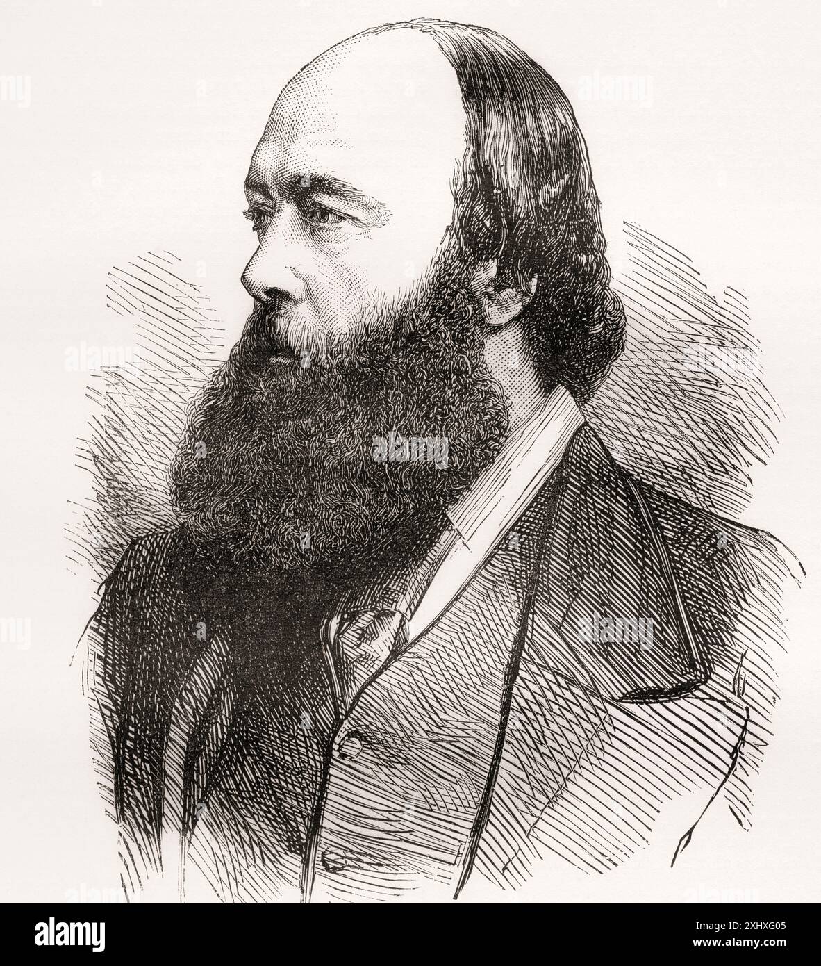 Robert Arthur Talbot Gascoyne-Cecil, 3e marquis de Salisbury, 1830 – 1903, alias Lord Salisbury. Homme d'État britannique, homme politique conservateur et trois fois premier ministre du Royaume-Uni. Extrait de Russes et Turcs : la Guerre D'Orient, publié en 1878. Banque D'Images