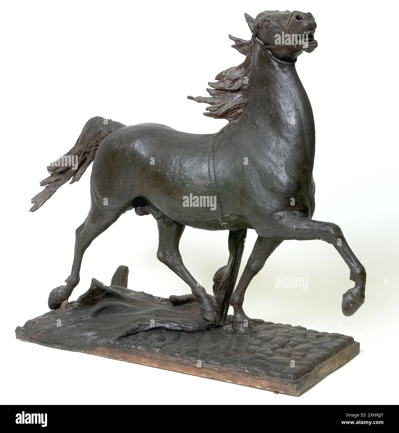 Statuette de Theodor Philipsen (1840-1920) représentant un cheval libre, partie d'œuvres sculpturales cataloguées par Anne Marie Carl-Nielsen. Banque D'Images