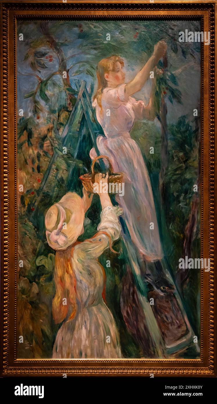 Berthe Morisot, le cerisier, 1891, huile sur toile, musée Marmottan Monet, Paris Banque D'Images