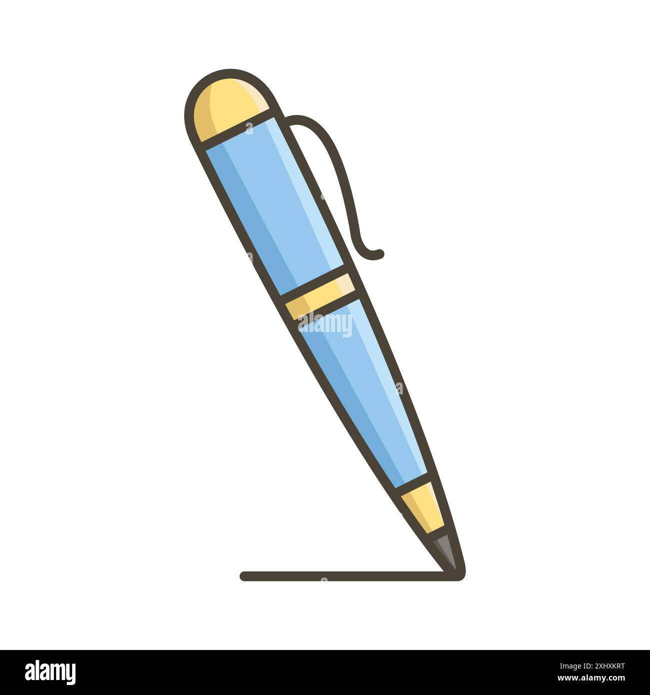 modèle de conception de vecteur d'icône de stylo en fond blanc Illustration de Vecteur