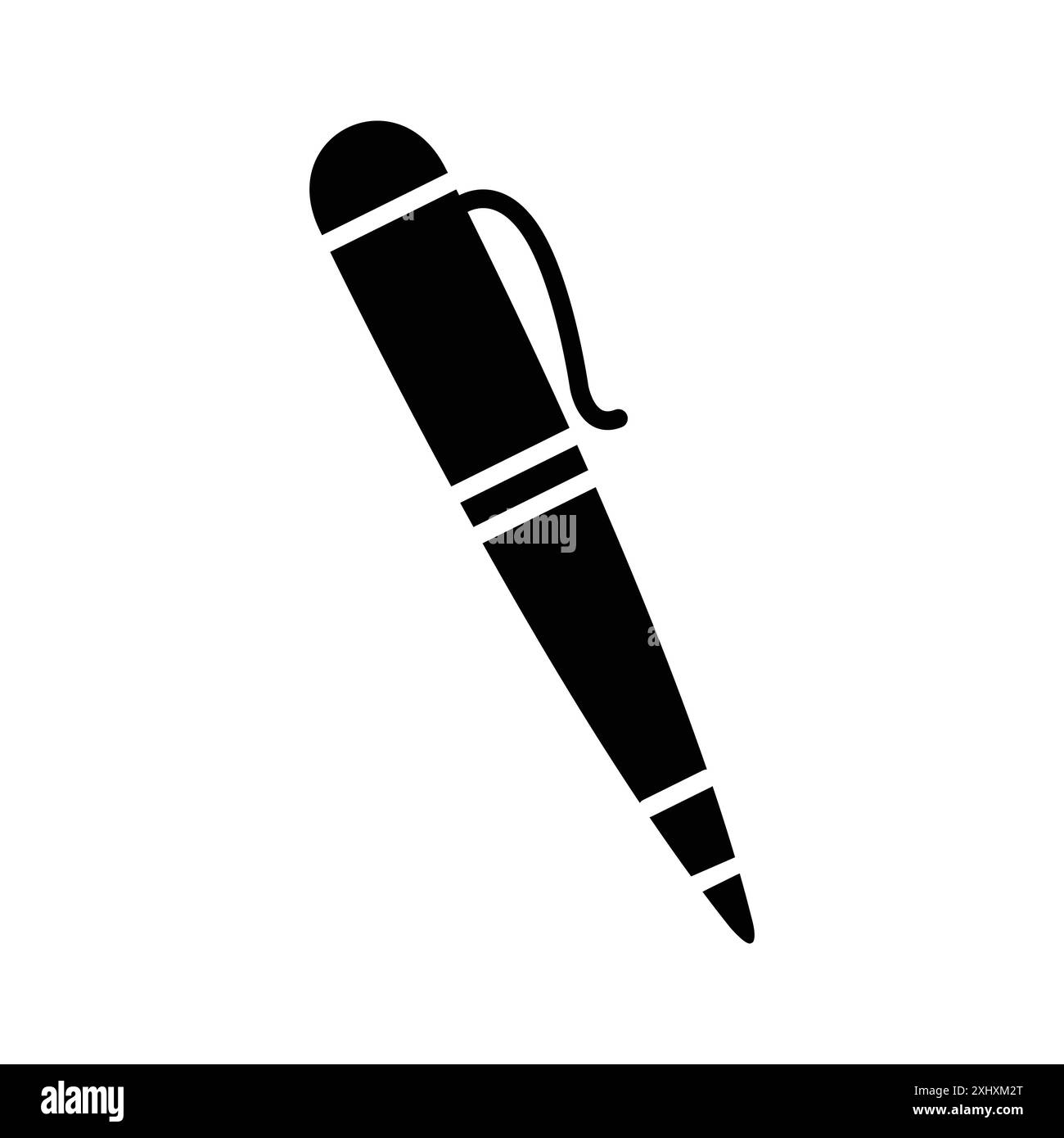 modèle de conception de vecteur d'icône de stylo en fond blanc Illustration de Vecteur