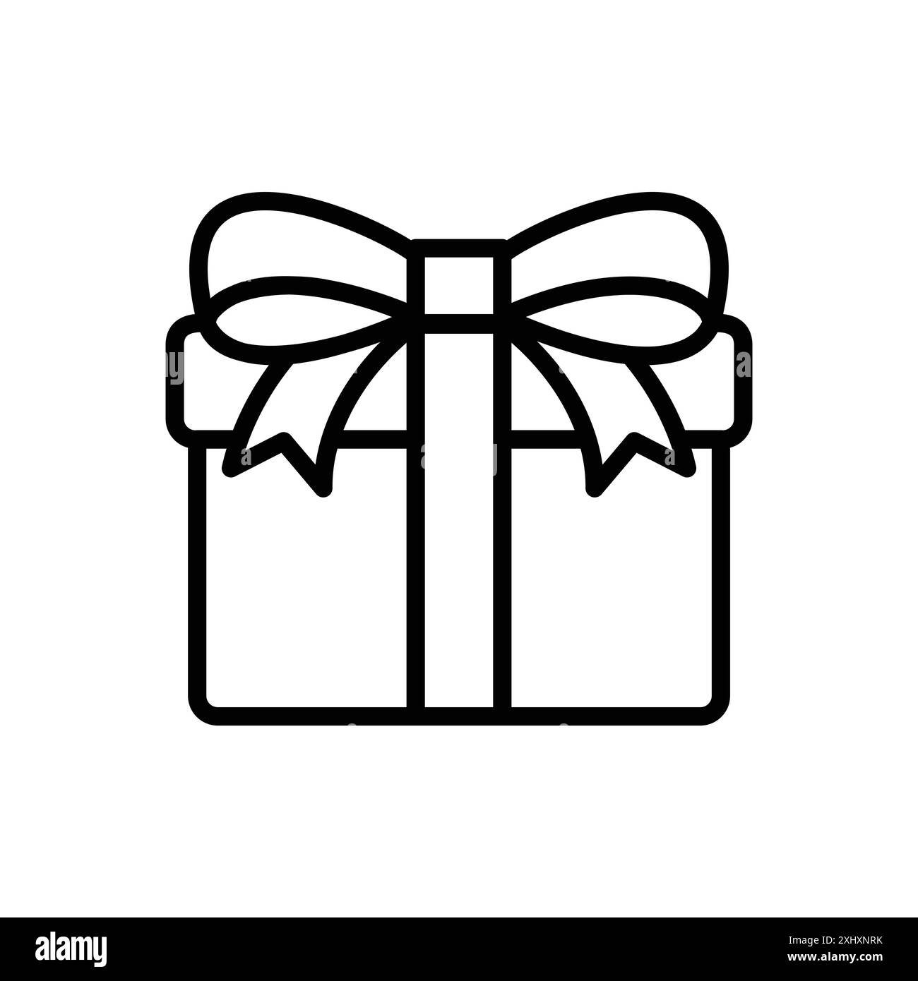 modèle de conception de vecteur d'icône de cadeau en fond blanc Illustration de Vecteur