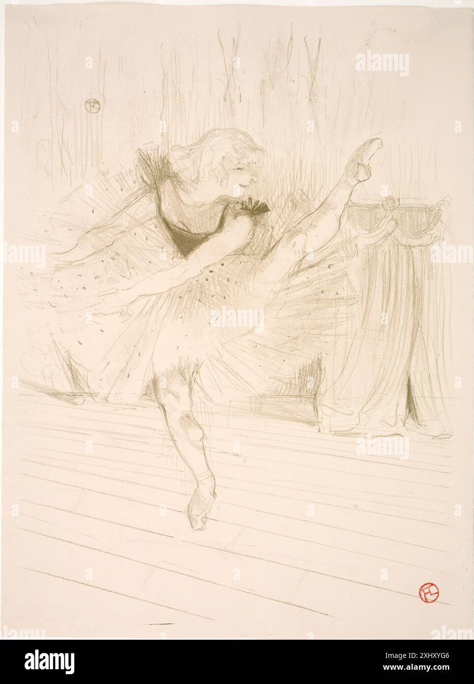 Miss Ida Heath, danseuse anglaise Toulouse-Lautrec, Henri de 1864 - 1901 lithographie, Imprimer Toulouse-Lautrec : das graphische Werk, Jean Adhémar, no. 104, 32524, 1965. Toulouse-Lautrec : les estampes complètes, Wolfgang Wittrock, non. 64, 51785, 1985. Toulouse-Lautrec : das gesamte graphische Werk : Sammlung Gerstenberg, Götz Adriani, NR. 99, 52677, cop. 1986. Toulouse Lautrec, Ubekendt, fig. nr. 72, illinois. 62, C 39033, 2008. Toulouse-Lautrec : den menneskelige komedie, Vibeke Vibolt Knudsen, afbildet p. 42, C 48183, 2011 Miss Ida Heath, danseuse anglaise Banque D'Images