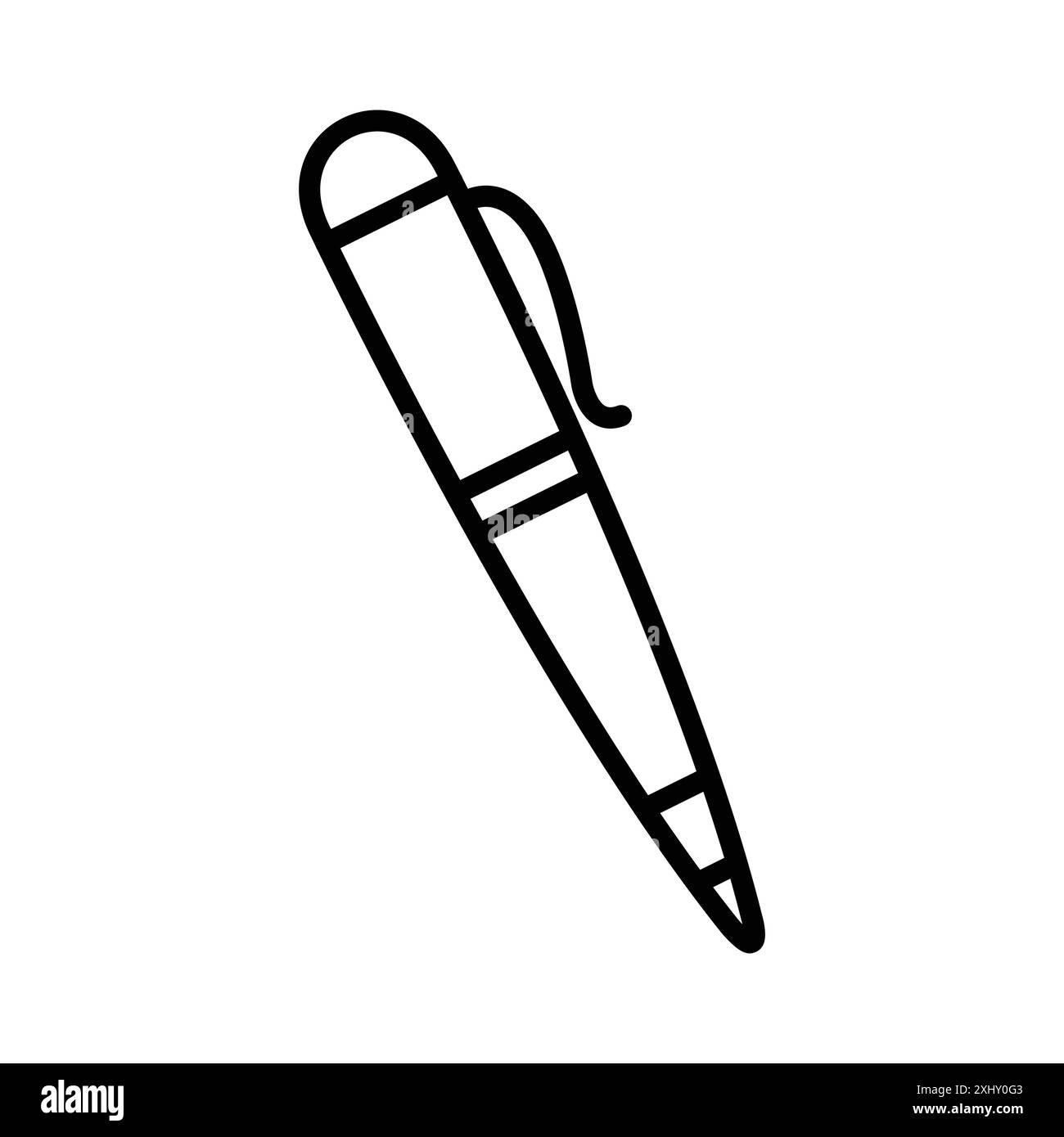 modèle de conception de vecteur d'icône de stylo en fond blanc Illustration de Vecteur