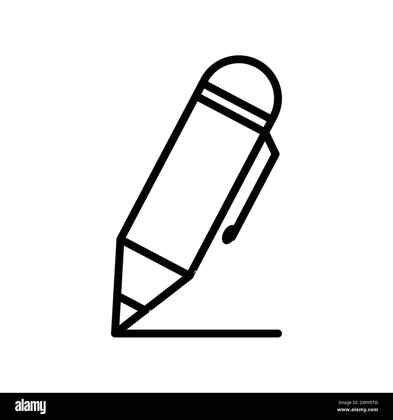 modèle de conception de vecteur d'icône de stylo en fond blanc Illustration de Vecteur