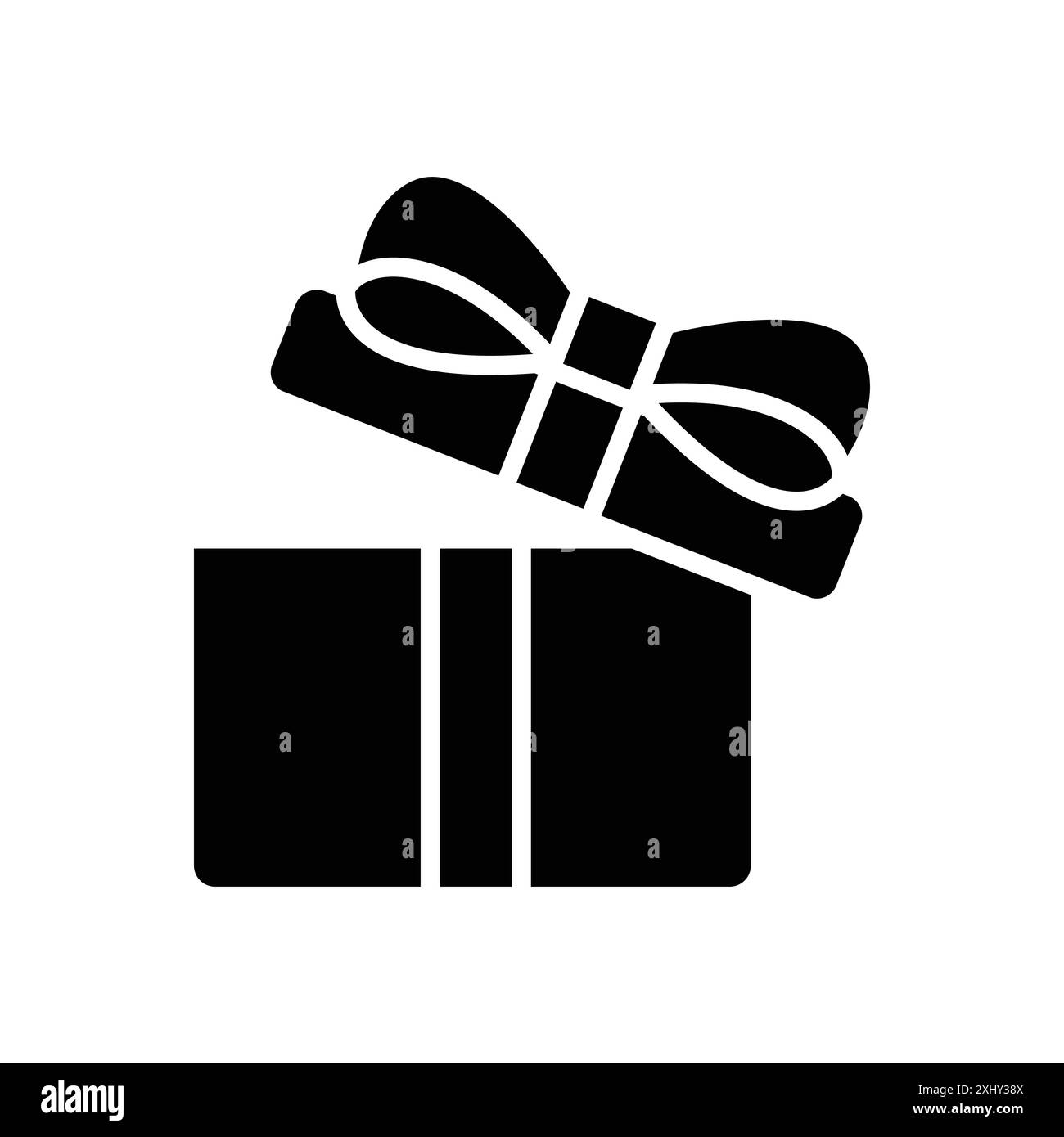 modèle de conception de vecteur d'icône de cadeau en fond blanc Illustration de Vecteur