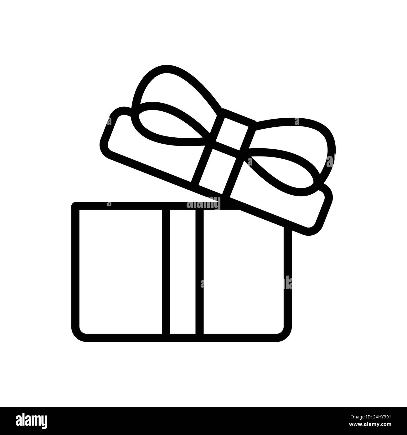 modèle de conception de vecteur d'icône de cadeau en fond blanc Illustration de Vecteur