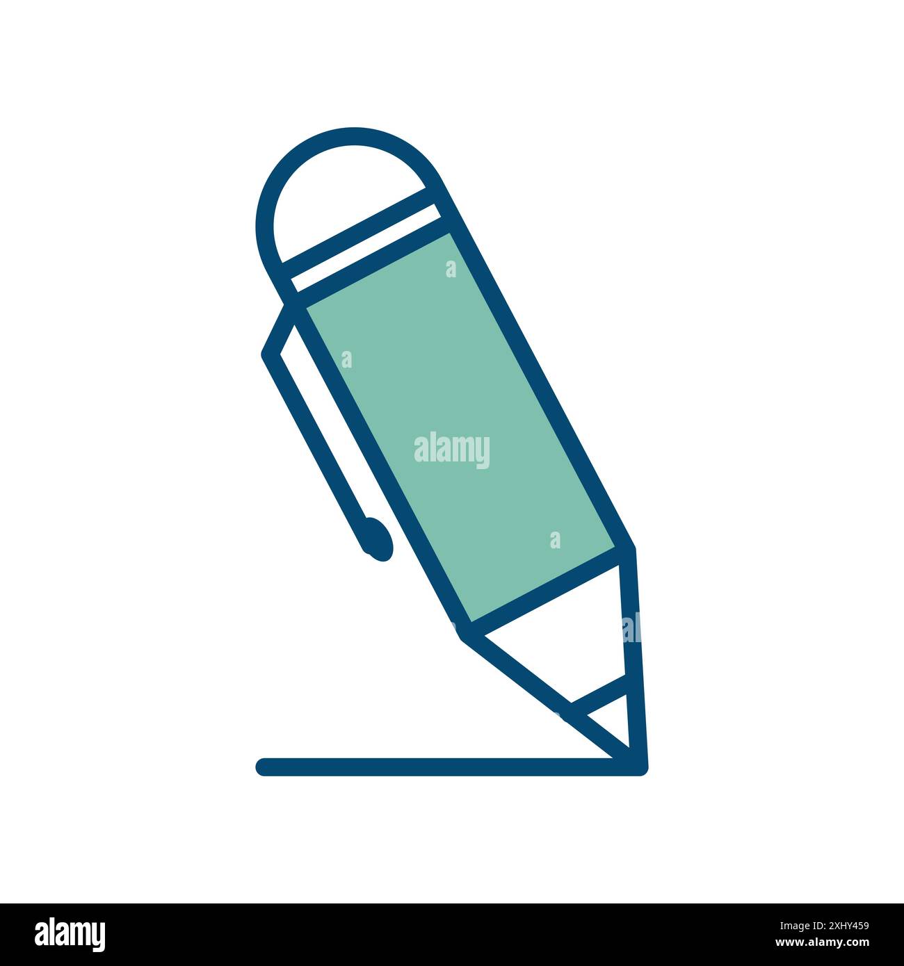 modèle de conception de vecteur d'icône de stylo en fond blanc Illustration de Vecteur