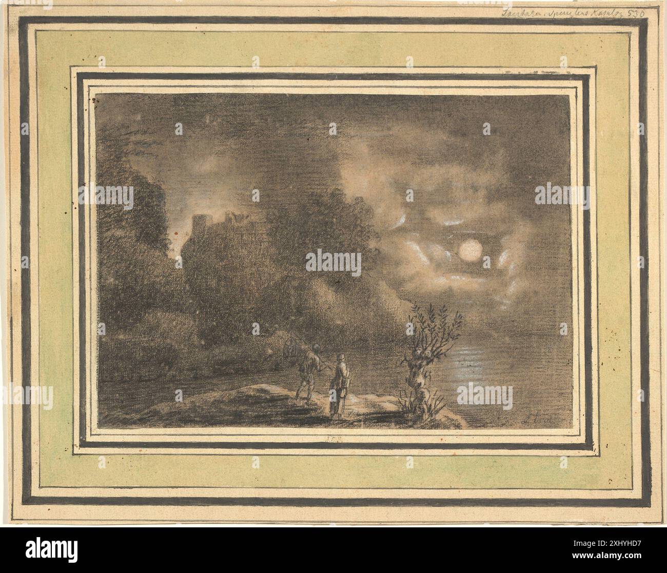 Tableau Toile "Le Coude Dans La Rivière" Simon Mathurin Lantara - Cadre Prêt à Accrocher