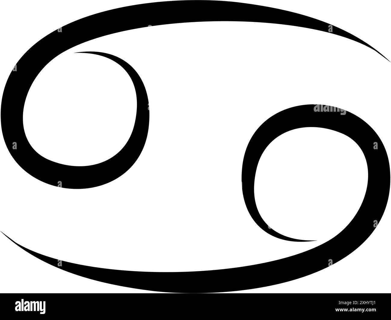 Icône graphique esthétique du signe du zodiaque du cancer Illustration de Vecteur