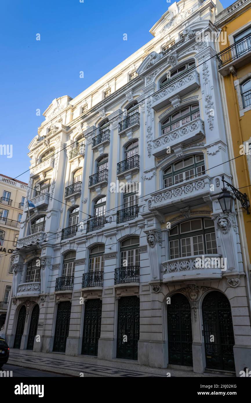 Ancien siège de la Banco de Angola sur la Rua da Prata, Lisbonne Banque D'Images