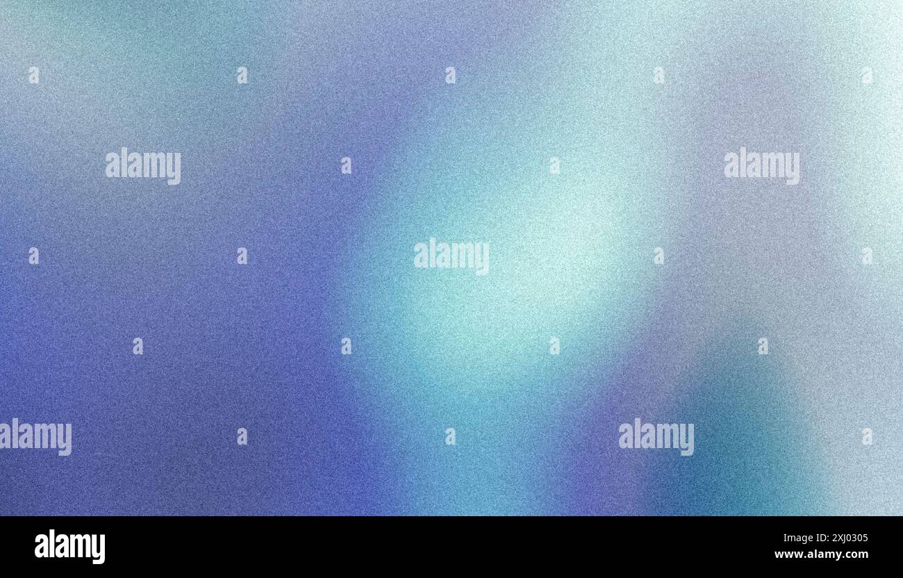 Fond abstrait doux bleu Azur avec gradient de couleur d'onde, texture rugueuse, bruit granuleux. Banque D'Images