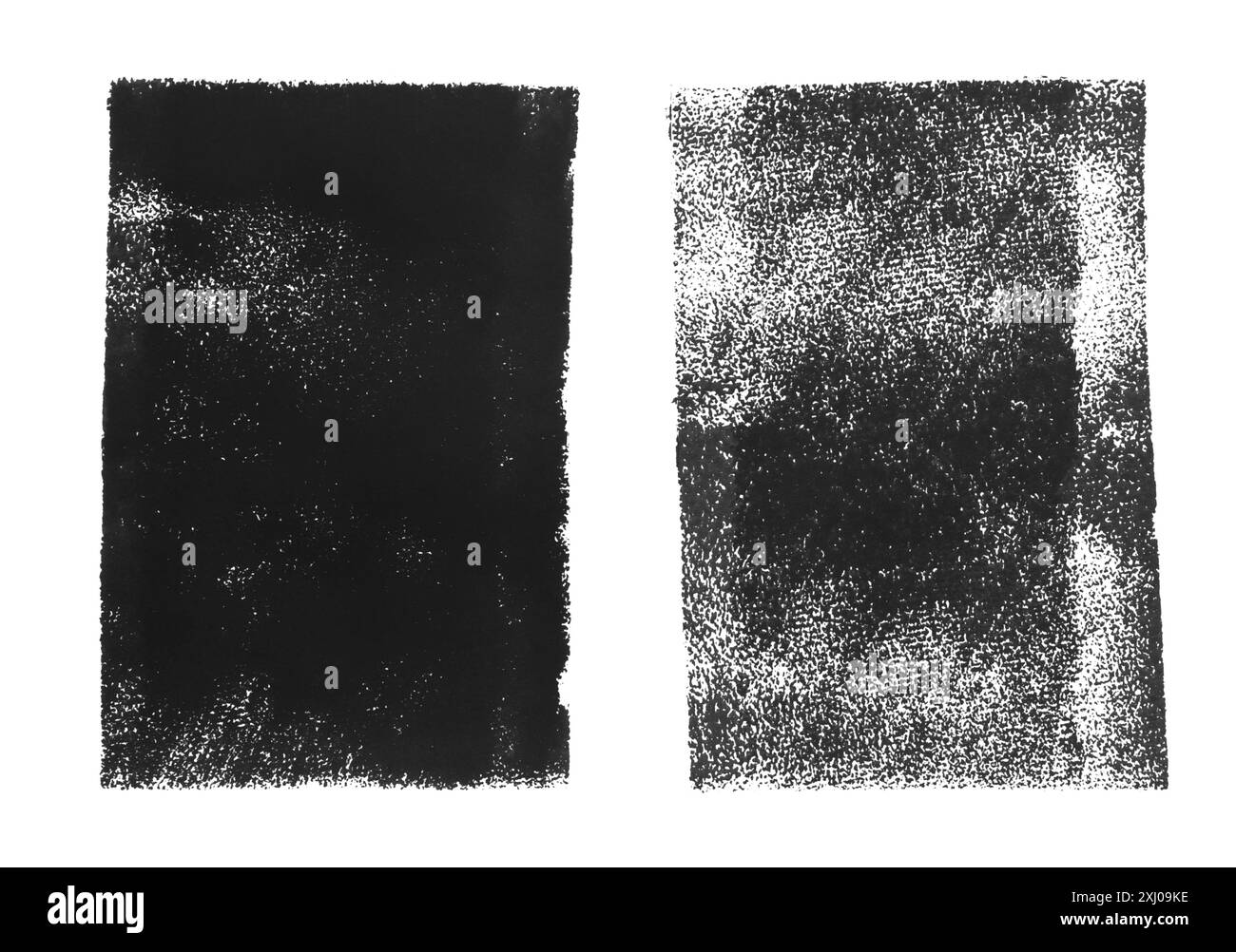 Peinture à l'encre grise isolé sur blanc, vue de dessus Banque D'Images