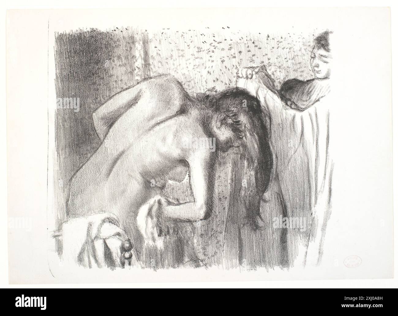 Le bain du bain (grande planche) Degas, Edgar 1834 - 1917 lithographie, Imprimer Kvinder i Impressionismen, Ubekendt, Afb. 64. Kat. nr. 30, C 38034, 2006. Degas - Intimität und pose, Ubekendt, Kat. 108, illinois. P. 252, C 43538, 2009 la sortie du bain (grande planche) Banque D'Images