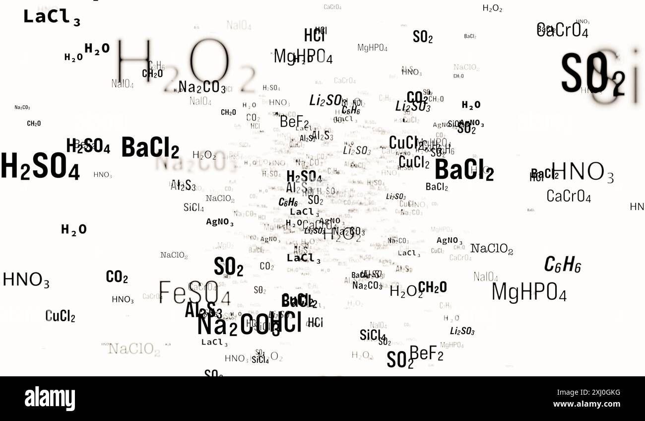 Groupe de différentes liaisons chimiques. Groupe de différentes liaisons chimiques comme carbone, cuivre, chlore, hdyrogen, oxygène, soufre, sodium. Molécule, atome, élément, science, chimie, éducation. img science003s01 chemical bonds loop Banque D'Images
