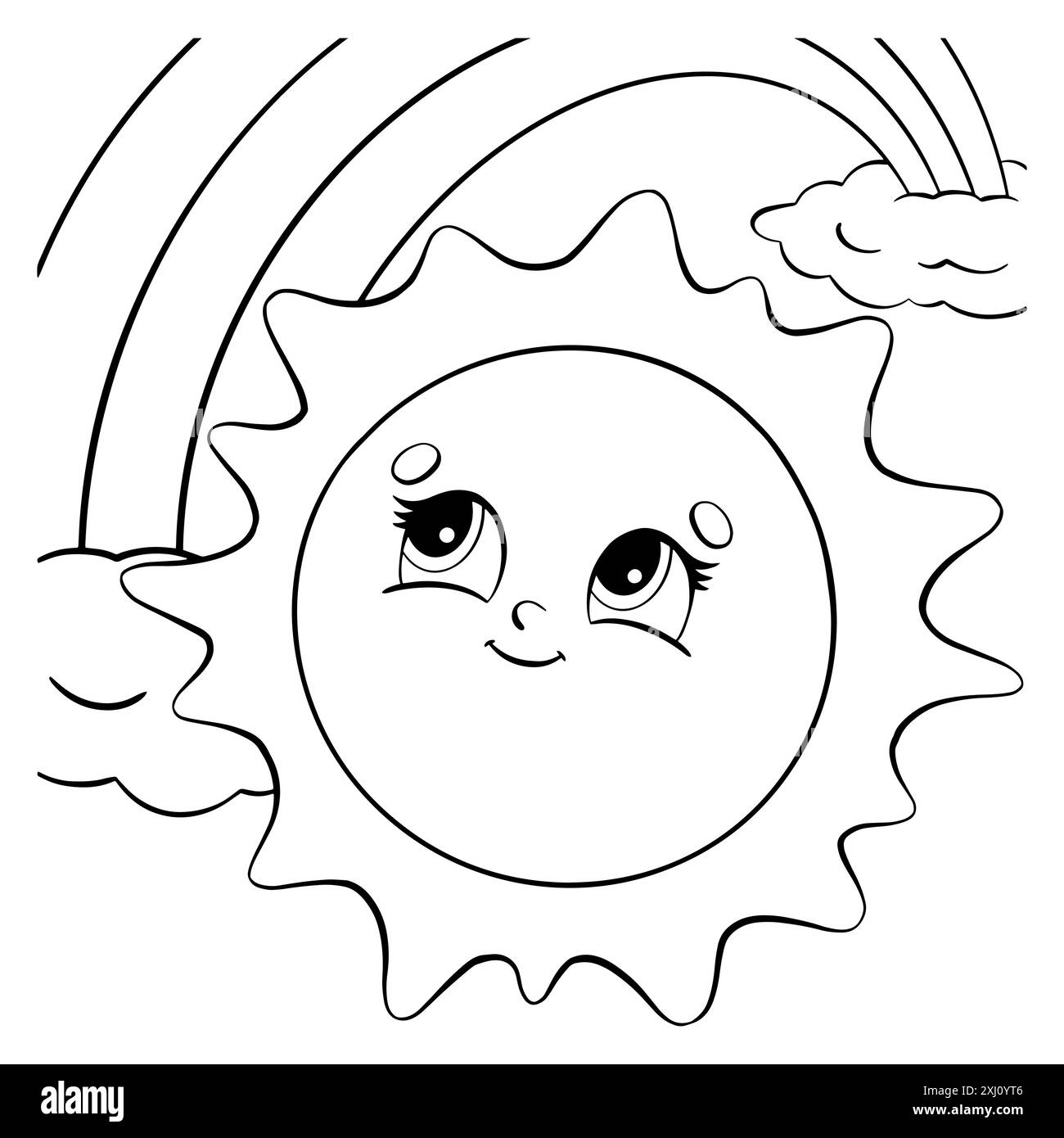 Page de livre de coloriage pour les enfants.Personnage de style dessin animé.Illustration vectorielle isolée sur fond blanc. Illustration de Vecteur