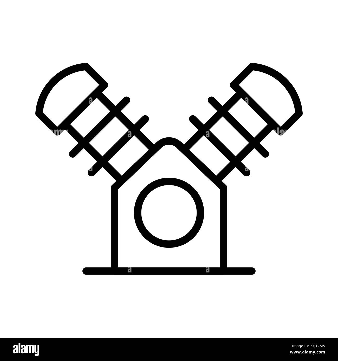 Icône de pompe de compresseur d'air marque linéaire logo set collection en noir et blanc pour le Web Illustration de Vecteur