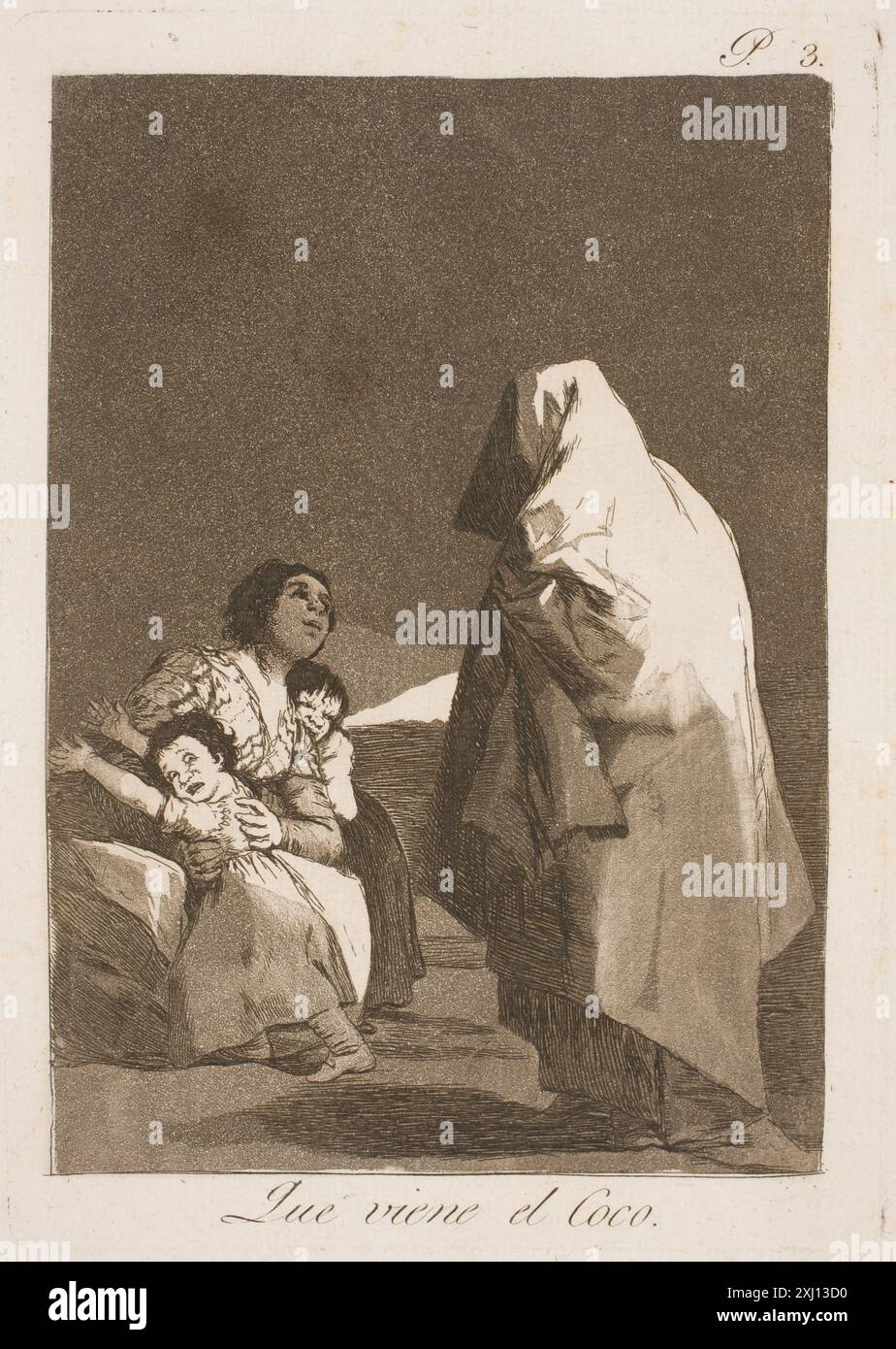 The bus Man is Coming Goya, Francisco de 1746 - 1828 gravure, Imprimer le peintre-graveur illustré (XIXe et XXe siècles), vol. 14-15 : Francisco Goya : première + seconde partie, Loys Delteil, afb. tension II (upag.), NR. 40 III, 8020, 1922. Goya : gravures et lithographies, Tomás Harris, afb. tension II, p.73, NR. 38 III, B 2750 mb, 1964 Bussemanden kommer Banque D'Images