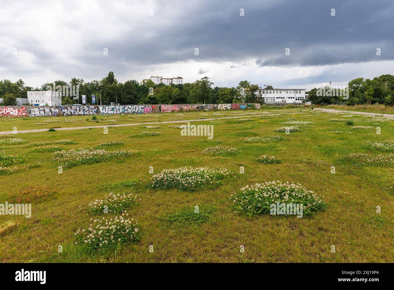 Le Pionierpark dans le quartier Raderberg de Cologne, Allemagne. Le parc est une solution provisoire. Parkstadt Sued sera construit ici dans le futur sur un an Banque D'Images