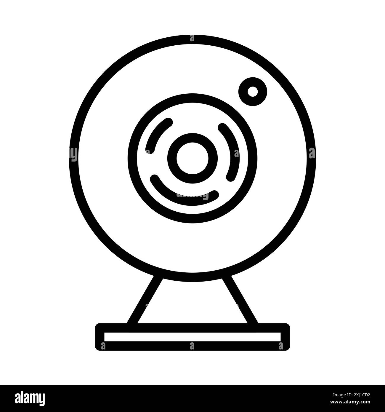 Digital Webcam icône linéaire logo Mark Set collection en noir et blanc pour le web Illustration de Vecteur