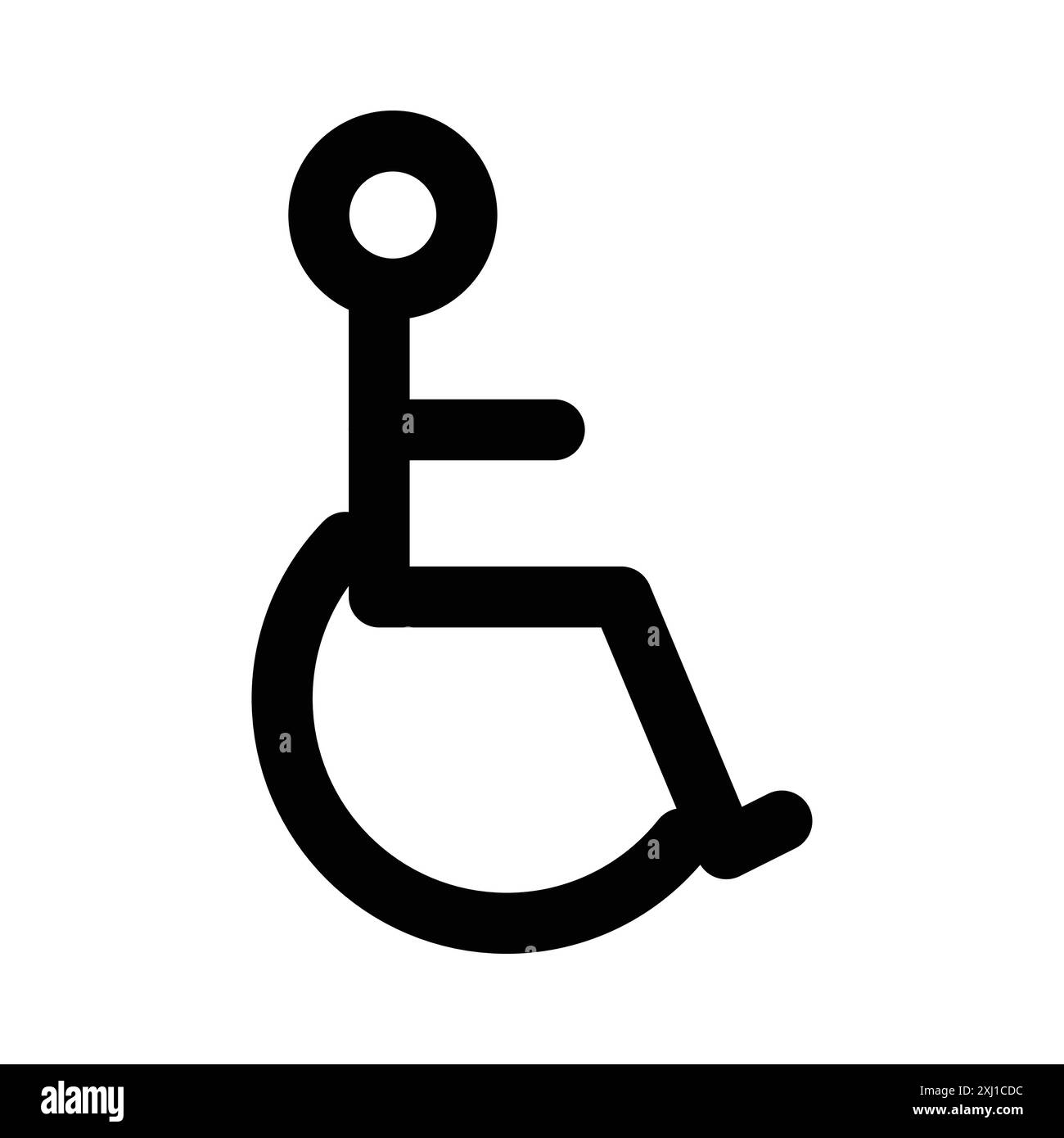 Disability Wheel chair icône linéaire logo Mark Set collection en noir et blanc pour le web Illustration de Vecteur