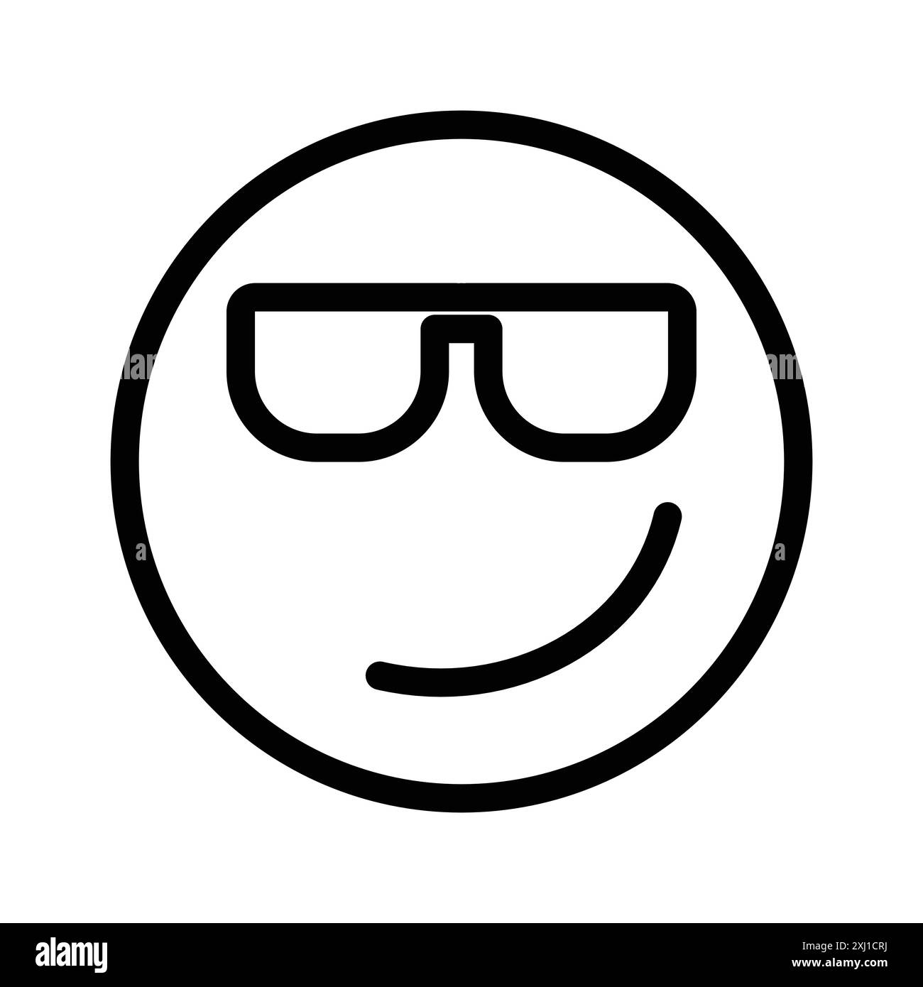 Cool Emoji icône linéaire logo Mark Set collection en noir et blanc pour le web Illustration de Vecteur