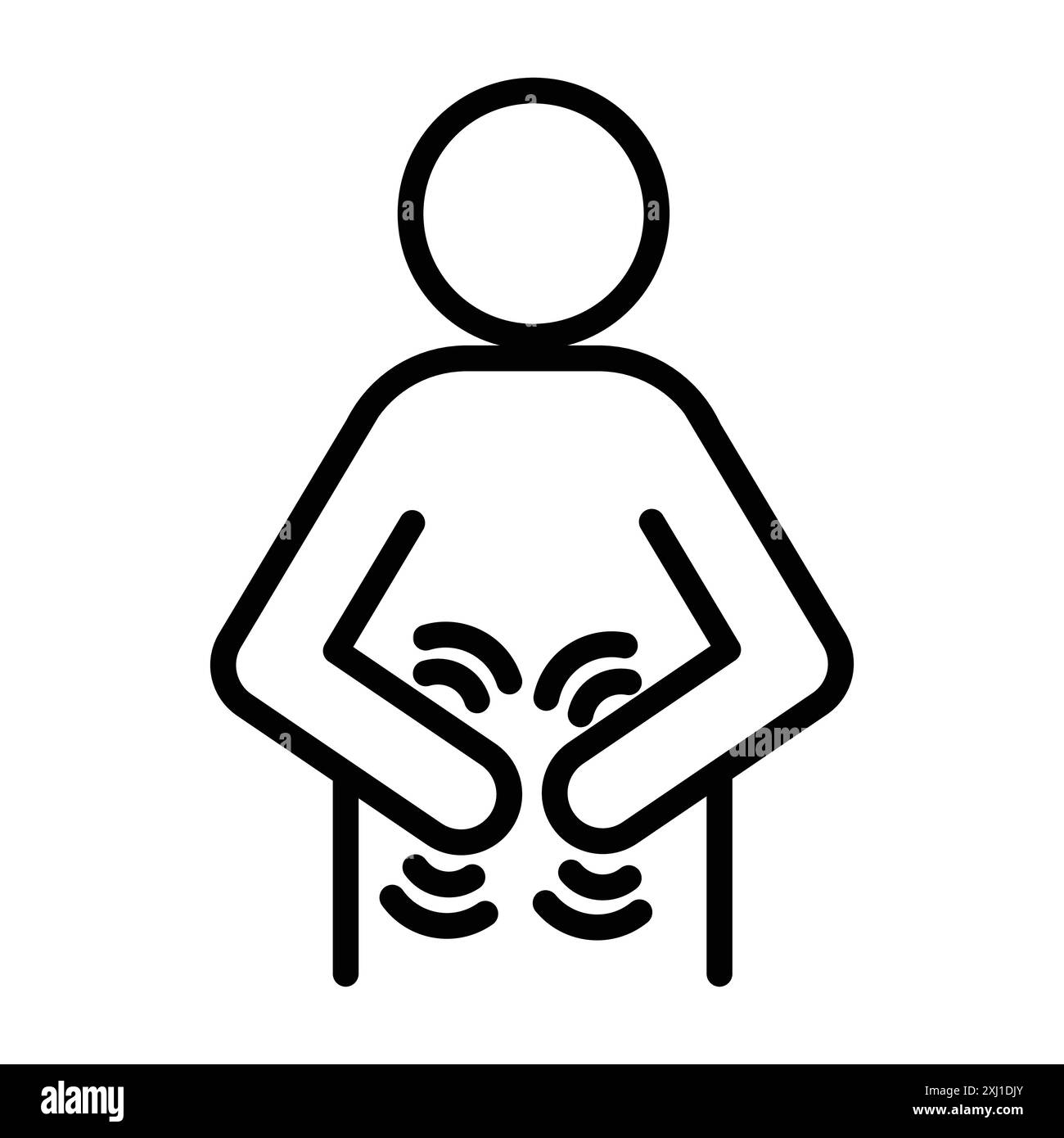 Indigestion icône linéaire marque de logo set collection en noir et blanc pour le web Illustration de Vecteur