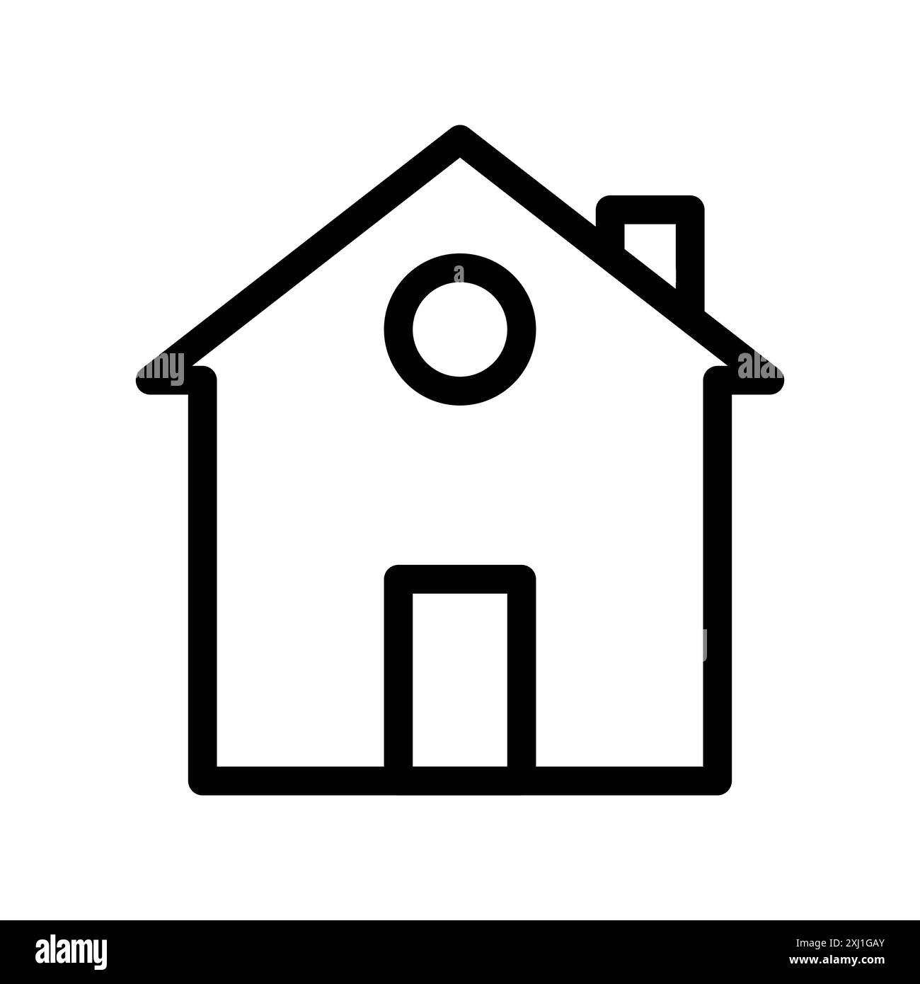 Icône Accueil (2) marque de logo linéaire ensemble collection en noir et blanc pour le web Illustration de Vecteur