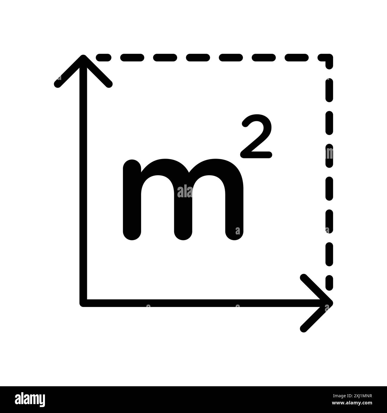 m2 unité de surface icône marque de logo linéaire ensemble collection en noir et blanc pour le web Illustration de Vecteur