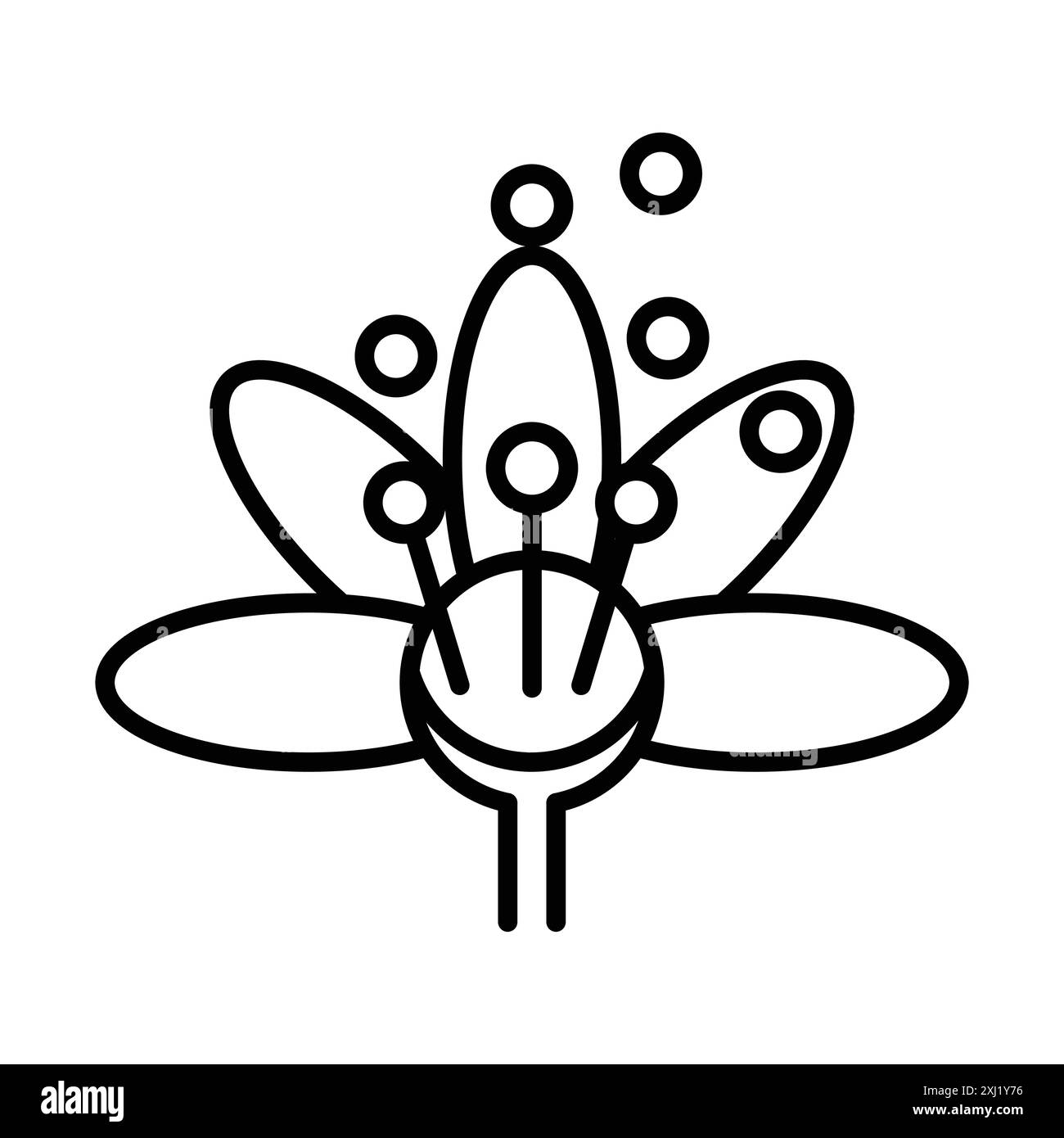 Pollen Icon linéaire logo Mark Set collection en noir et blanc pour le web Illustration de Vecteur