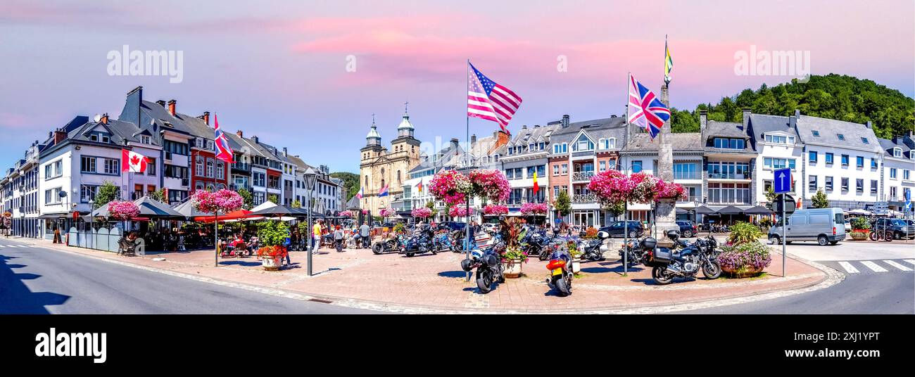 Vieille ville de Malmedy, Belgique Banque D'Images