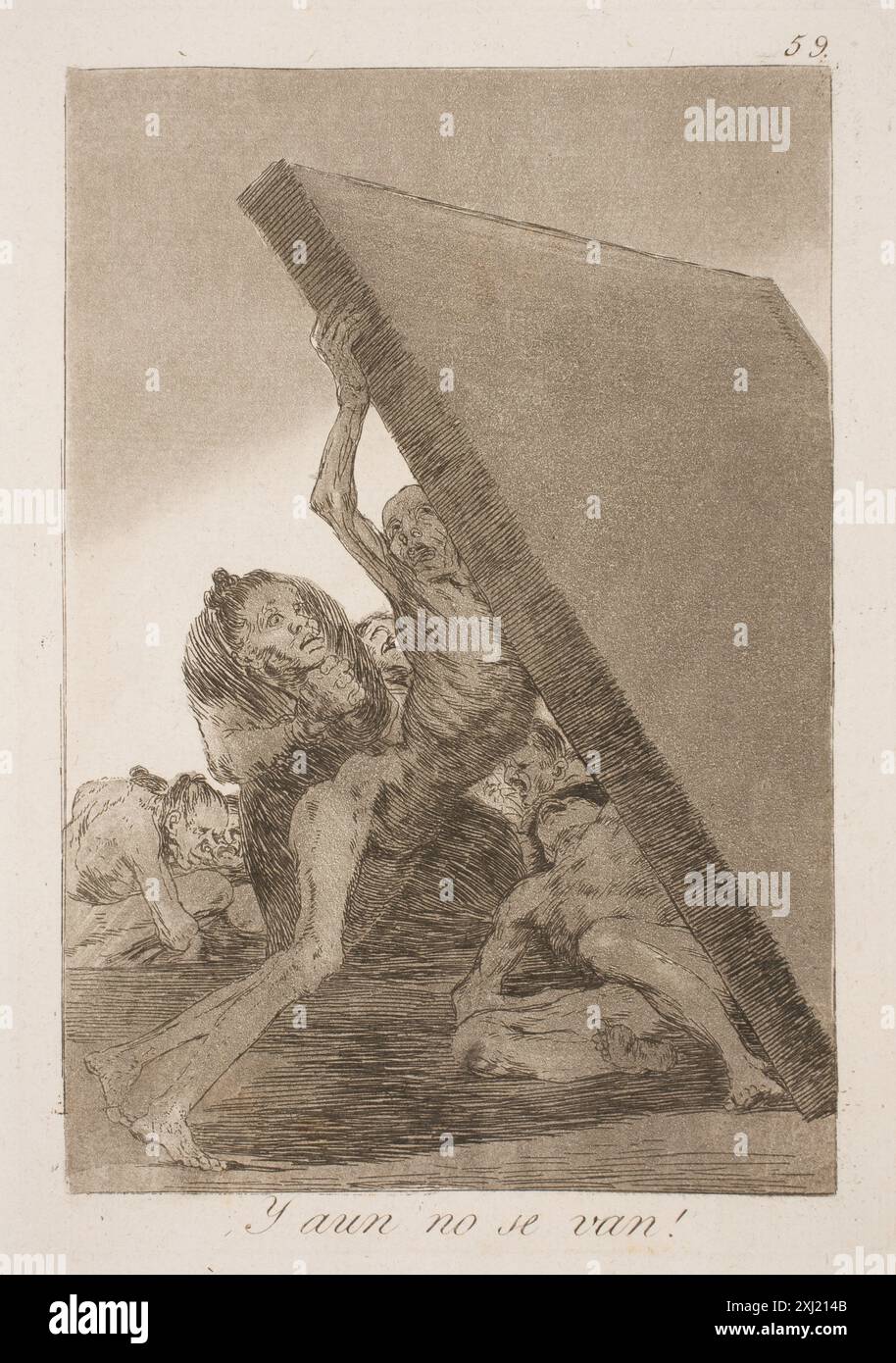 Et ils y sont encore Goya, Francisco de 1746 - 1828 gravure, Print le peintre-graveur illustré (XIXe et XXe siècles), vol. 14-15 : Francisco Goya : première + seconde partie, Loys Delteil, afb. tension II (upag.), NR. 96 II, 8020, 1922. Goya 1746-1828, Ubekendt, Kat. nr. 59, fig. 71., 89-530, 1989. Goya : gravures et lithographies, Tomás Harris, afb. tension II, p.135, NR. 94 III, B 2750 mb, 1964 OG de er der stadig Banque D'Images