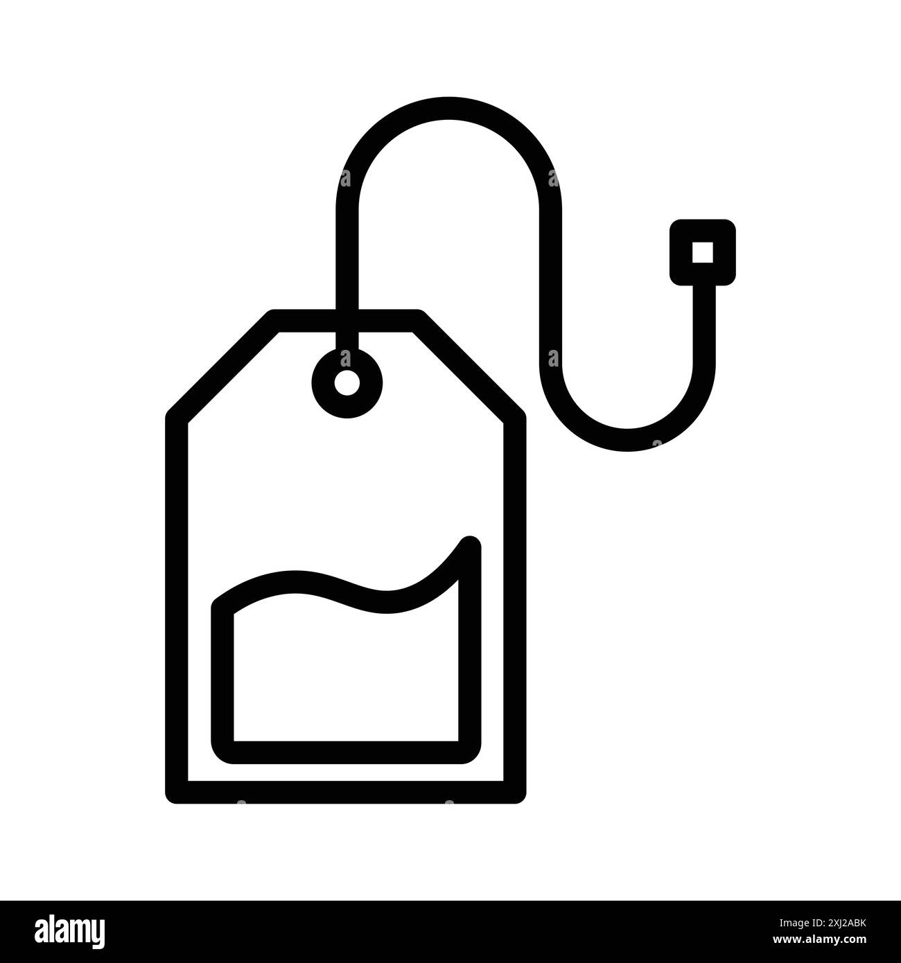 Collection de marque de logo linéaire icône de sachet de thé en noir et blanc pour le web Illustration de Vecteur