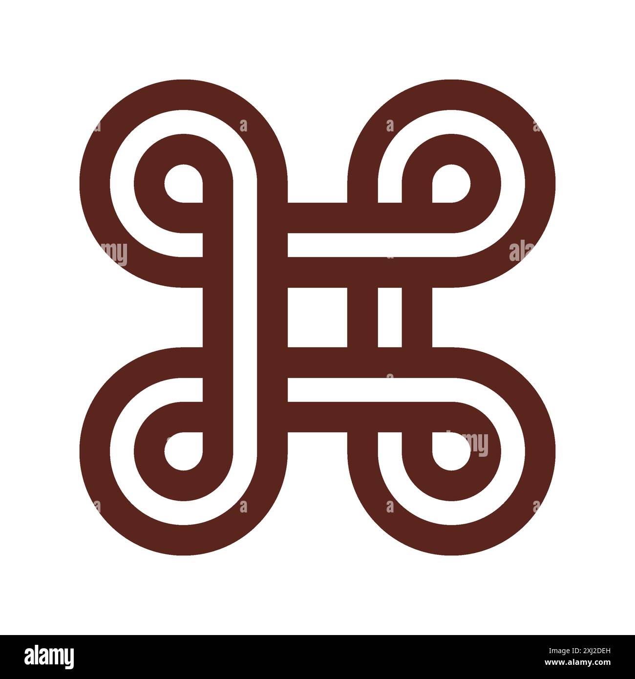 Symbole africain Mpatapo Adinkra Illustration de Vecteur