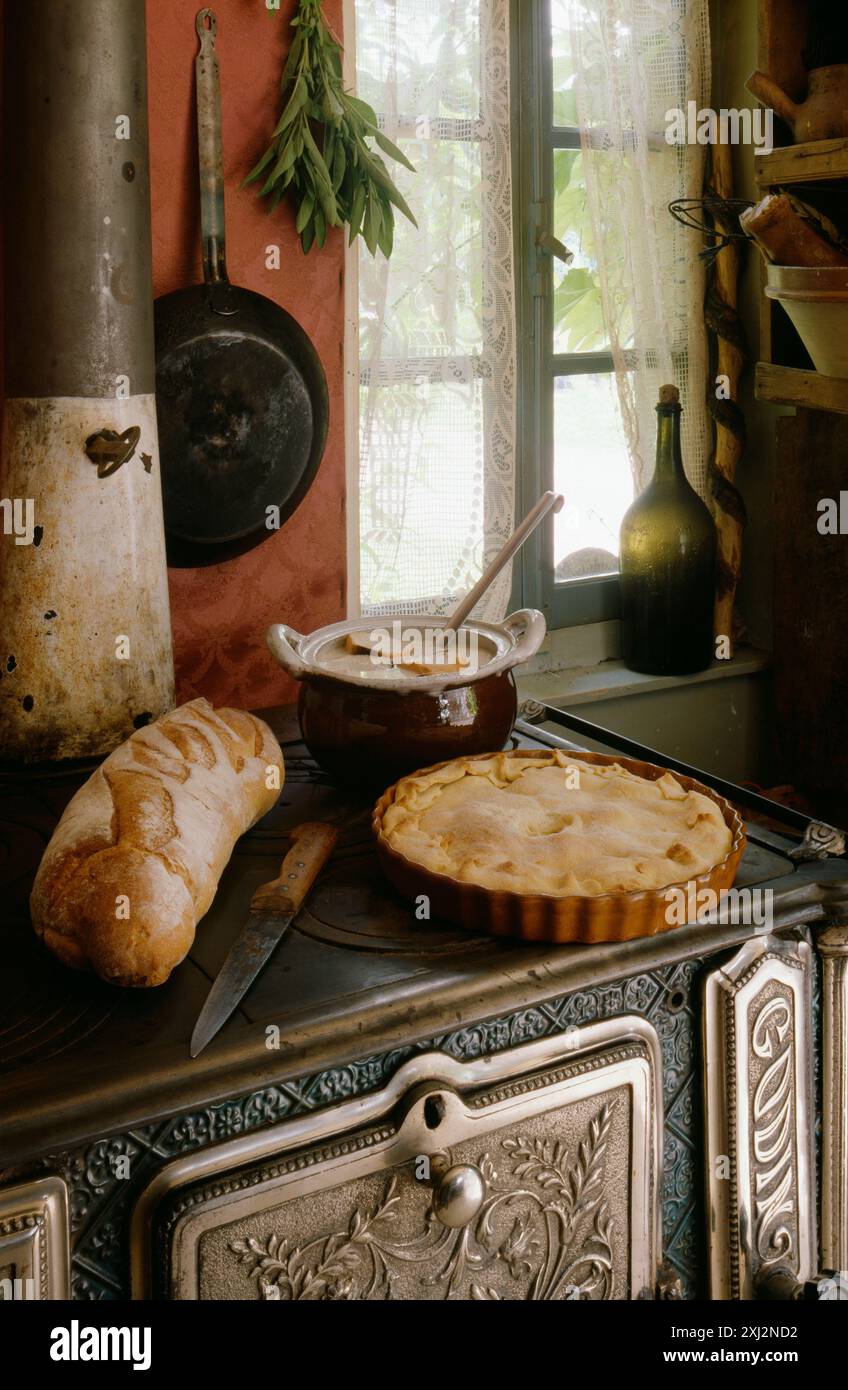 Soupe de lait et Pie Banque D'Images