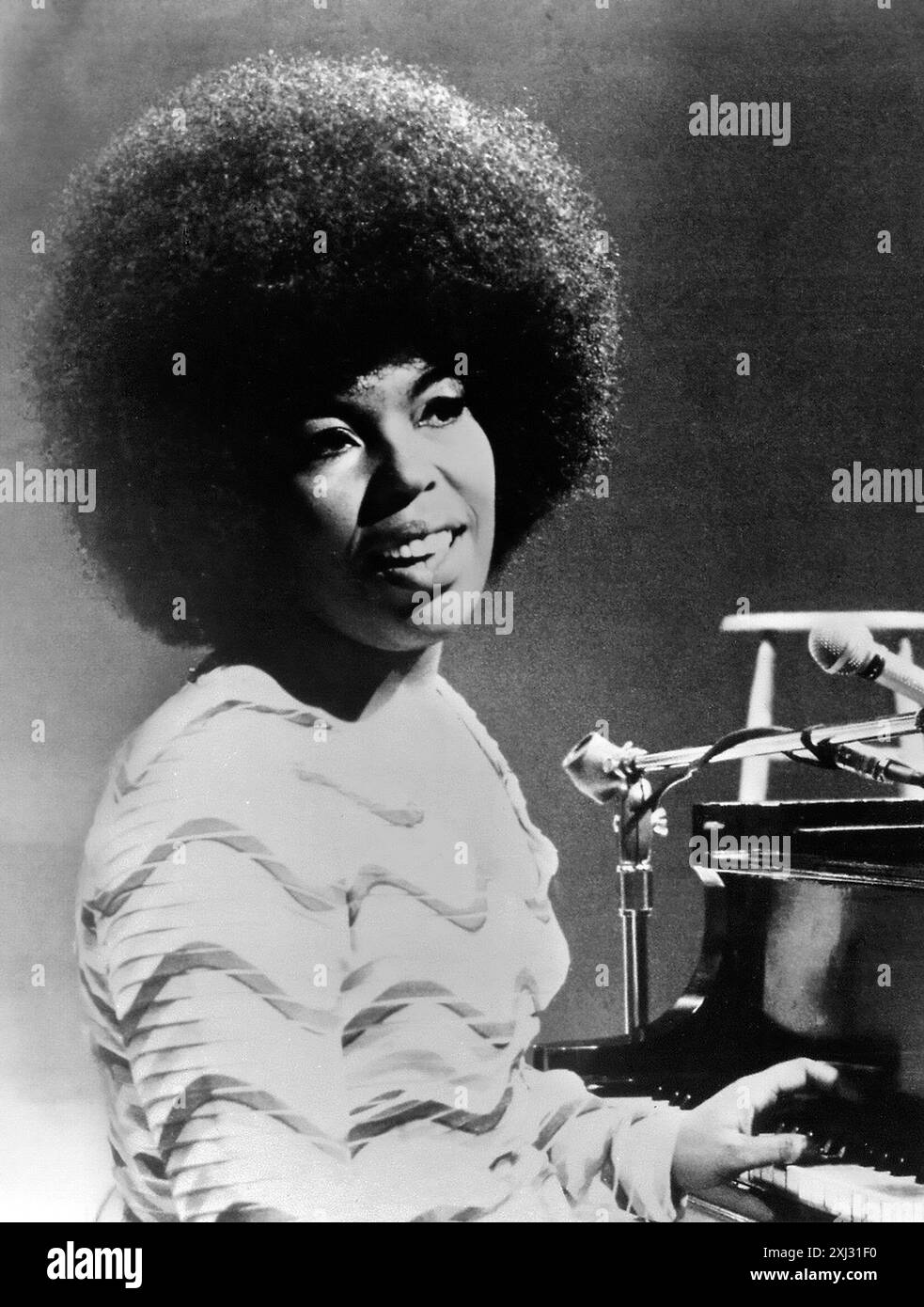 Roberta Flack. Portrait de la chanteuse américaine Roberta Cleopatra Flack (née en 1937) en 1971 Banque D'Images