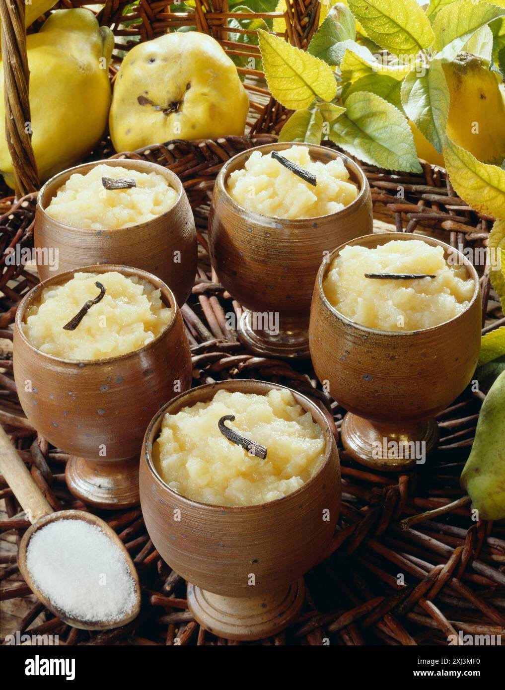 Ragoût de coing et de pommes Banque D'Images