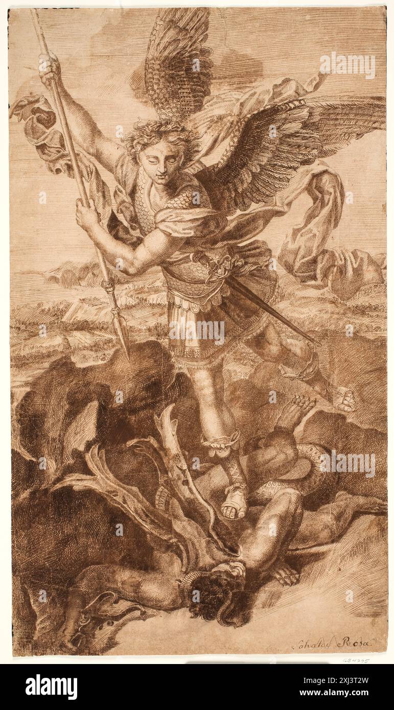 Dessin de Raphaël représentant Saint Michel, réalisé entre 1483 et 1520. Banque D'Images