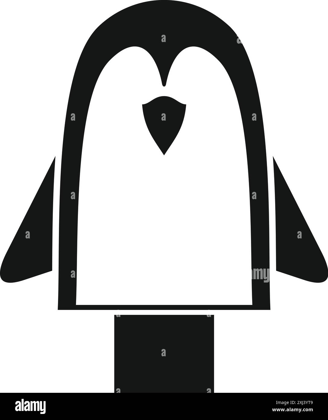 Pingouin noir et blanc debout sur l'icône de base carrée dans un style simple isolé sur fond blanc Illustration de Vecteur Pingouin noir et blanc debout sur l'icône de base carrée dans un style simple isolé sur fond blanc Illustration de Vecteur