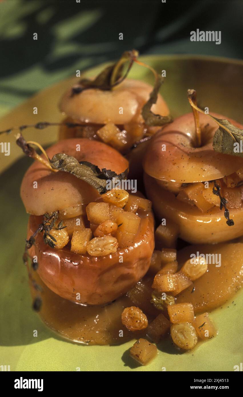 confit les pommes à la vanille Banque D'Images