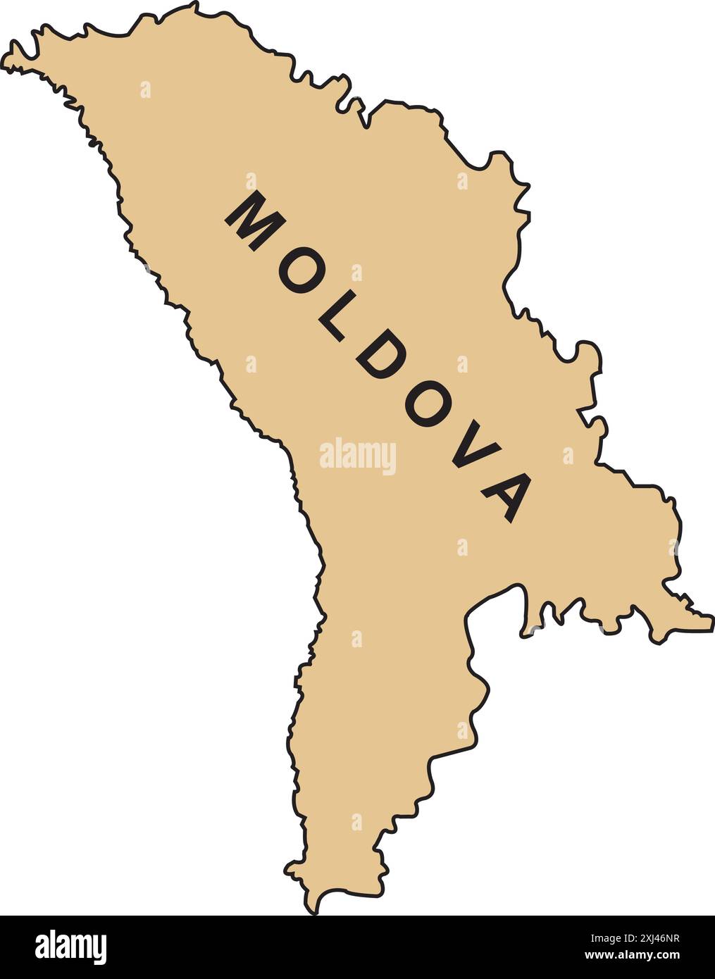 Moldavie illustration vectorielle de carte conception simple Illustration de Vecteur