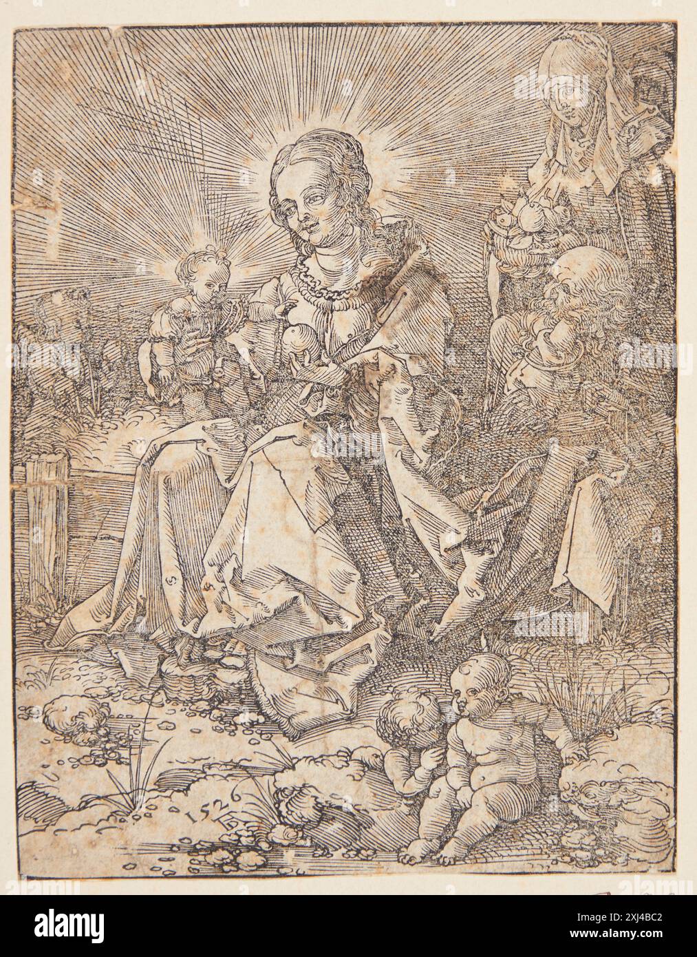 La Vierge sur une rive herbeuse Springinklee, Hans 1520 - 1522, Dürer, Albrecht 1471 - 1528, Dürer, Albrecht 1471 - 1528 gravure sur bois, Print über-Katalog : ein Handbuch Dürers Albrecht Dürer Stiche, Radierungen, Holzschnitte, deren Zustände, Ausgaben und Wasserzeichen, Joseph Meder, NR. 217, 11088, 1932. The Illustrated Bartsch 10, XVIe siècle German Artists, Albrecht Dürer : Albrecht Dürer, Walter L. Strauss, 98, C 36179, 1980. Gravures, gravures et gravures allemandes de Hollstein 1400-1700 (vol. LXXV - LXXVI), Hans Springinklee, partie I-II, Dieter Beaujean, 5, C 45140, 2010. Albrecht Dürer : das dr. Banque D'Images