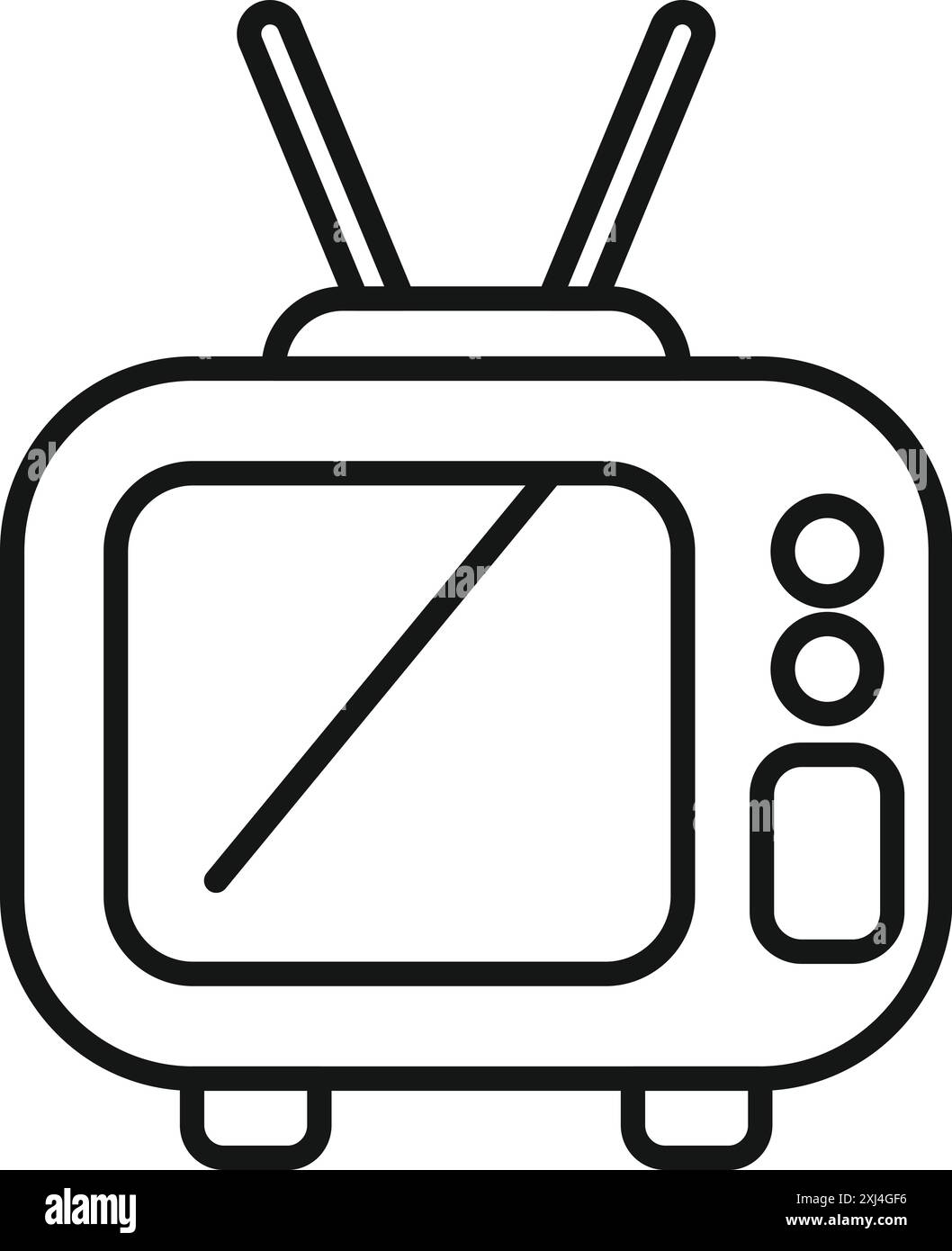 Dessin au trait d'un téléviseur rétro, évoquant la nostalgie des moments plus simples de divertissement Illustration de Vecteur Dessin au trait d'un téléviseur rétro, évoquant la nostalgie des moments plus simples de divertissement Illustration de Vecteur