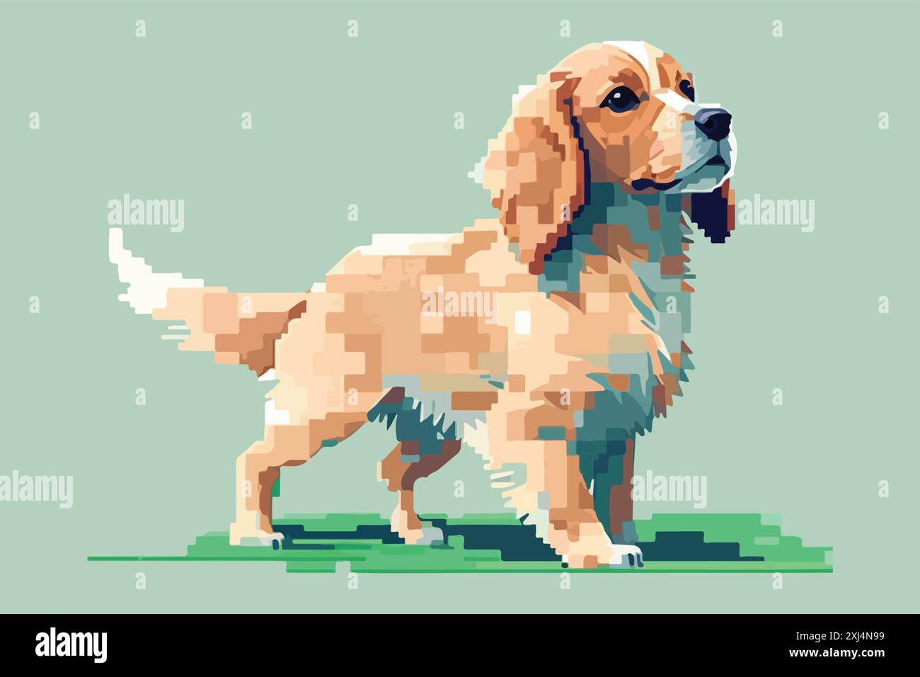 Illustration en pixels de chien Illustration de Vecteur